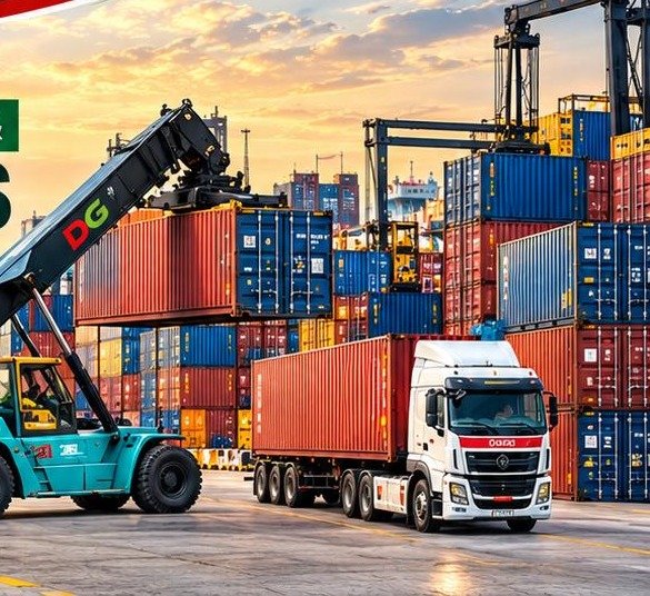 Container terminal illustration